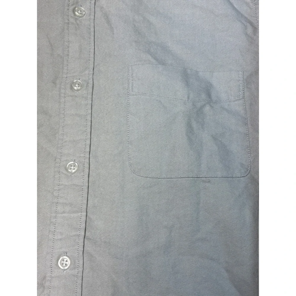 NWT J.Crew Flex Oxford Slim Fit Shirt Mens M Grey Long Sleeve Button Down H4726